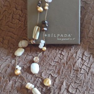 Silpada Pearl and quartz necklace